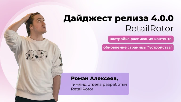 Отображение контента по дням недели
и управление ТВ